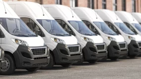 Fleet of commercial vehicles.
