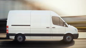 Commercial vehicle on the street