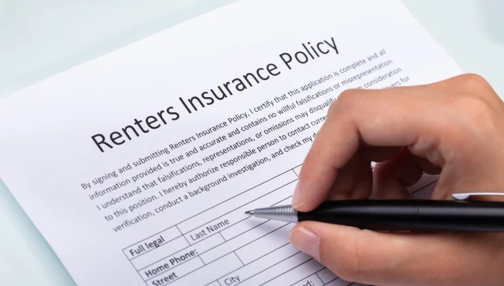 Renters insurance policy document.