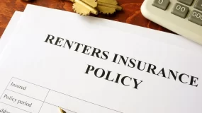 Renters insurance policy document.
