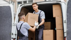 Independent Contractor unloading a cargo van