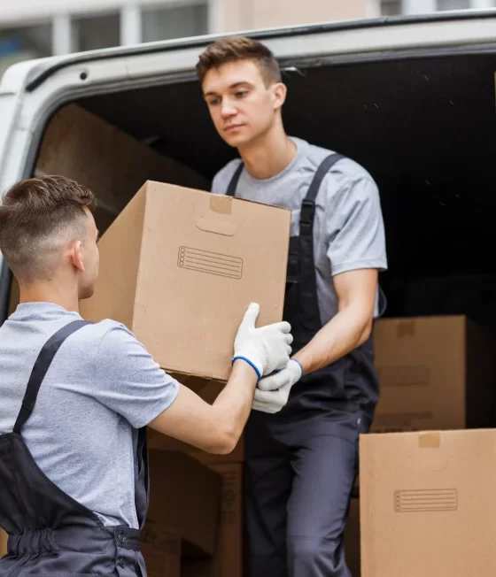 Independent Contractor unloading a cargo van