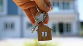 Landlord holding keys.