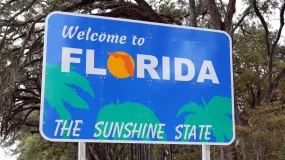 Florida the sunshine state sign