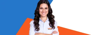 Velox Insurance female agent.