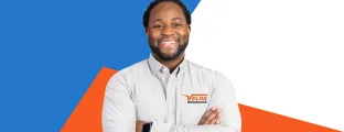 Velox Insurance male agent.